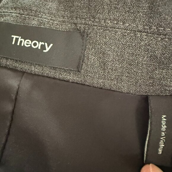 Theory Blazer Classic Grey 2 Button Size 8 - Picture 4 of 6